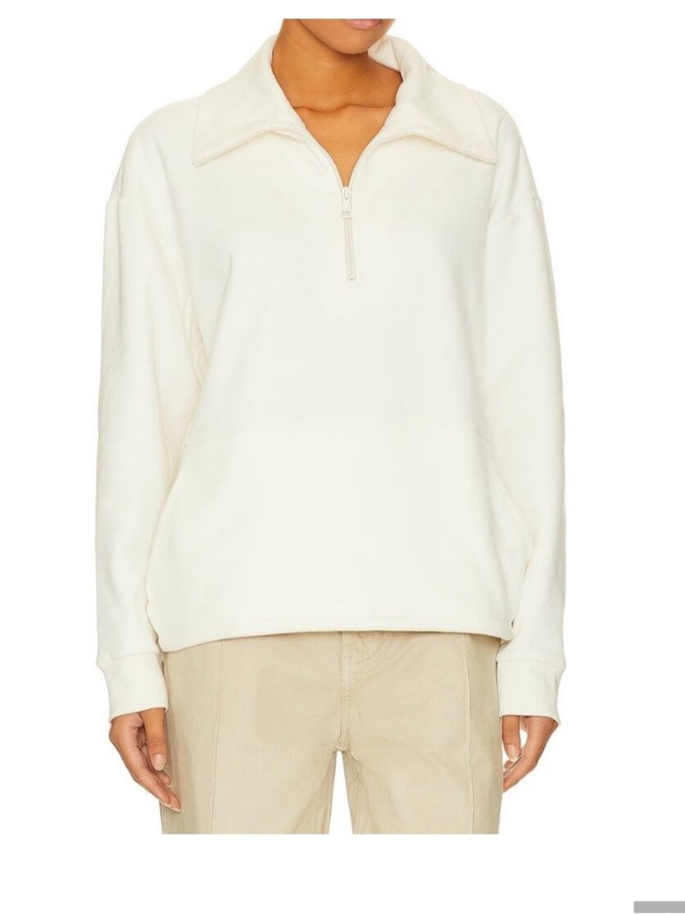 Beyond Yoga Womens Trek Pullover Sweatshirt Size XL Snow Fleece Half Zip